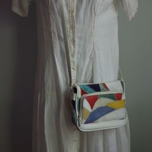 Vintage Patchwork Leather crossbody purse bag
